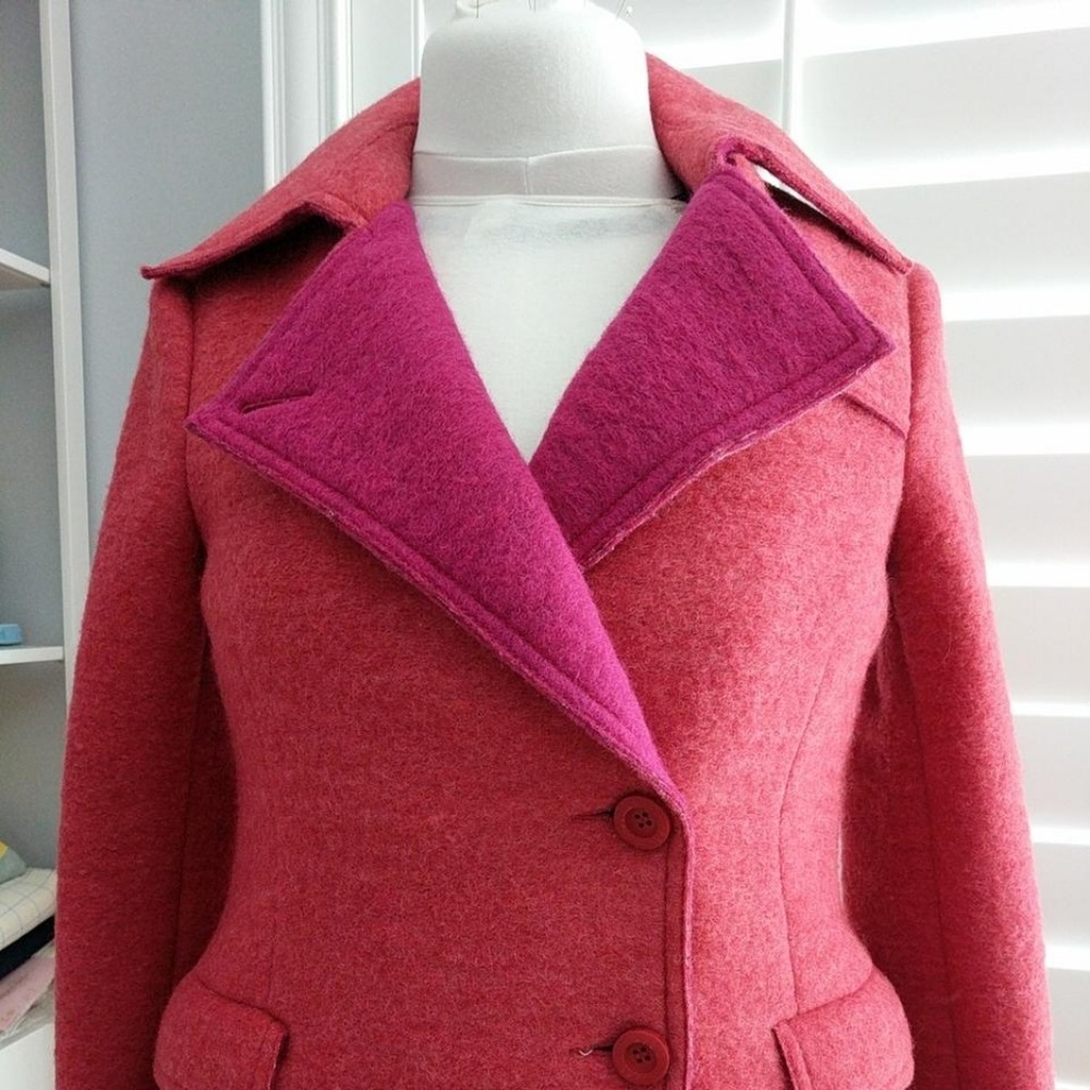Paola Frani boiled wool pea coat